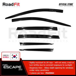 AUTO CLOVER Door Visors/Rain Guard for Ford Escape 2013 BLACK 6PCS/SET D084