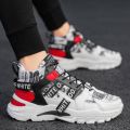 [READY STOCK]. kasut sport lelaki kasut jalan lelaki jogging lelaki sneakers casual Spring tinggi untuk membantu sukan kasut pasang lama versi Korea trend kasut lelaki penambahan tinggi kasut pelajar kasut kanvas kasut putih. 