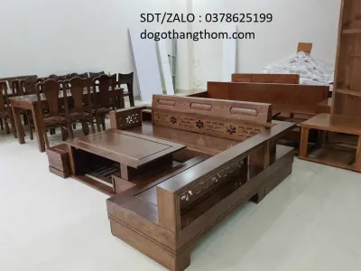 bàn ghế sofa gỗ sồi phòng khách phòng ngủ