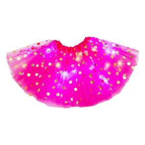 Children Kids Girls LED Ballet Skirts Elastic Mesh Tutu Dress Gymnastics Dancing Skirt Princess Pettiskirts Dance Tutus Dress Clothes