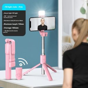 Gậy selfie Bluetooth với đèn chiếu sáng phụ tích hợp và Chân máy để phát trực tiếp