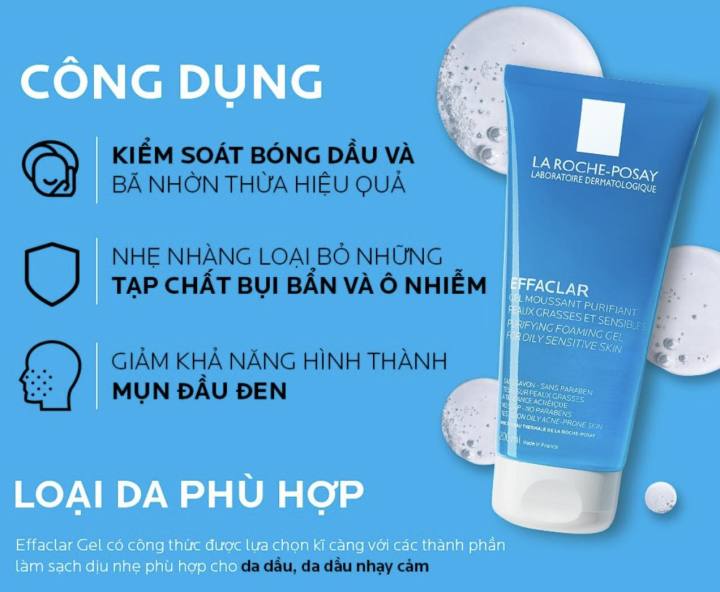 Sữa rửa mặt La roche Posay 50ml