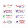Stempel Flash warna otomatis, logo, bentuk kotak. 