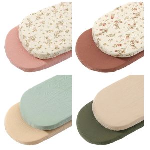 Breathable Infant Bedding Set Cotton Crib Fitted Sheets 360 Elastic Edges For Toddler Baby Nursery Essential