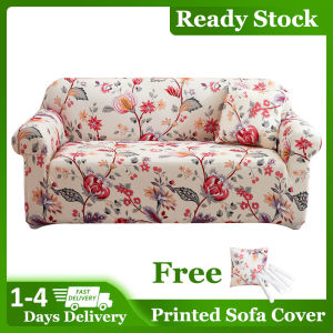 Stretchable 1/2/3/4 Seater Sofa Cover Multi-Size Armrest Sofa Cover L Shaped Sofa Cover Armchair Cover(L Shape Sofa Need 2 Pcs or More)