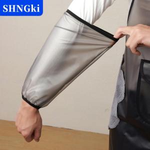 SHNGki Ống bọc tay chống nước bằng TPU chống bẩn dùng trong công việc nhà lau dọn ống bọc cánh tay màu nâu nhạt phụ kiện tạp dề nhà bếp.