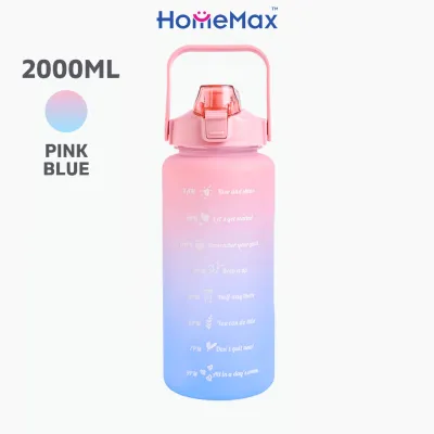 🇸🇬【SG Seller】300ML/800ML/2L Water Bottle with Straw Large Capacity/Outdoor Sport Bottles/Colorful Water Bottle