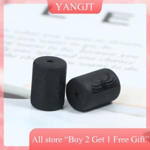 [COD]YANGJT 12 Zodiac Beads Charms Matte Black Onyx Constellation Beads Cylinder Pendant