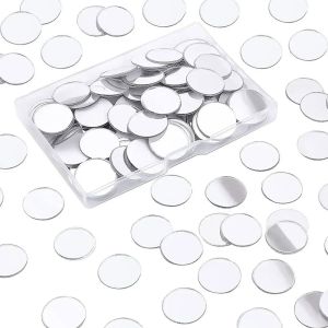 MUMU 200PCS Acrylic DIY Craft Mirror Stickers Round Square Triangle Multi Shape Mirror Tiles Decals Creative Adhesive Backing Mirror Wall Art Stickers Home Decoration