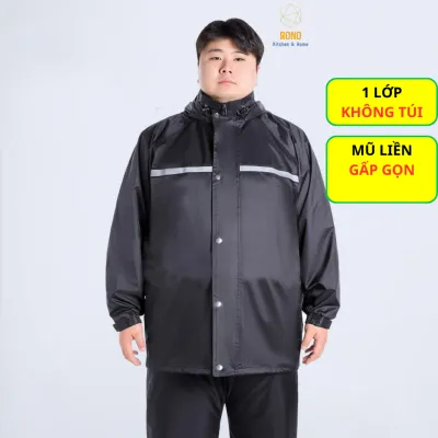 Bộ Quần Áo Mưa Big Size Dành Cho Người Béo Mập 90-120kg Có Phản Quang Xe Máy