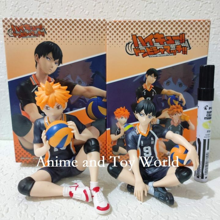 Haikyuu Shoyo Hinata #10 Tobio Kageyama #9 Sitting Collectible Figure ...