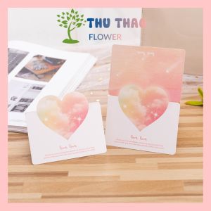 Thiệp chúc mừng sinh nhật hình trái tim thiệp cảm ơn quà tặng 20/10 valentine 8/3