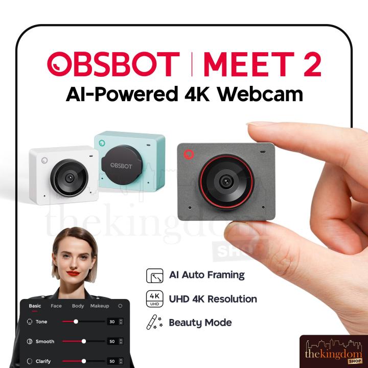 Obsbot Meet 2 4K Streaming Camera Live AI-Powered Webcam OBS BOT UHD HD ...