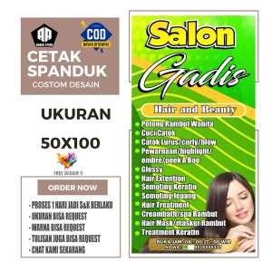 Cetak Spanduk Banner SALON GADIS Costom Desain