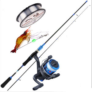 Pancingan 1 Set Lengkap Pancing Dan Memancing Set 1.8M 2.1M Pemintalan Memancing Rod Dengan 5.0:1 Rasio Gear 12 + 1BB Pemintalan Memancing Pening Combo Set Telescopic Carbon Fiber Fishing Rod Set Untuk Carp Bass