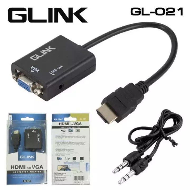 GLINK GL021 Hdmi To Vga With Audio Lazada.co.th