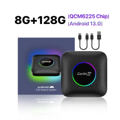 CarlinKit 2024 New 8+128GB Android 13 CarPlay AI Box HDMI Wireless CarPlay Android Auto TV Video Box Qualcomm SDM660 8-Core Split Screen