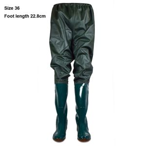 LONGB Plastic PVC Transplant Pants Wading Pants Shoes High Tube 10 Sizes Non-slip Fishing Rain Boots  Waterproof Rice Field Pants