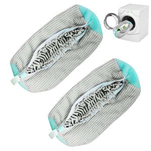 2 Pack Versatile Laundry Shoe Bag Anti-deformation Shoe Washing Bag Easily Remove Dirt Shoe Care Bag
