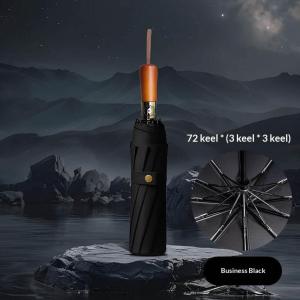 UISNMALL # U104 Automatic umbrella 96 rib windproof and UV-proof strong umbrella wooden handle vinyl
