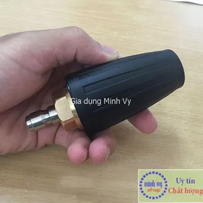 Béc xịt rửa cao áp xoáy Turbo 360 độ cho máy rửa xe áp lực cao (Ren nối nhanh 1/4)