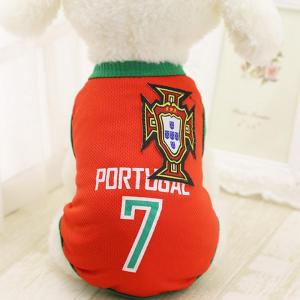 HATELI Fashion Sports Dog Clothes T Shirt Costume Yorkshire Chihuahua Puppy Pet Dog Clothing Cool Summer Cat Dog Shirt Vest Football European Cup