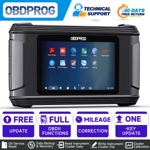 OBDPROG M500 2 In 1รถยนต์ OBD2สแกนเนอร์คลัสเตอร์เครื่องมือการสอบเทียบสนับสนุนวัดระยะทางตราสารปรับ OBD เต็มตรวจสอบวินิจฉัยน้ำมันรีเซ็ตฟังก์ชั่นเครื่องยนต์อ่านรหัสยานยนต์วินิจฉัยเครื่องมือสแกน