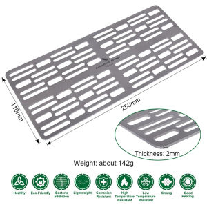 Boundless Voyage Camping Cookware Titanium Grill Outdoor Baking Steak BBQ Charcoal Grilled Net Barbecue Ultralight Cooking Rack