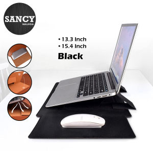 SANCY 13.3 Inch/15.4 Inch PU Leather Laptop Sleeve Case Multifunction Cooling Stand Laptop Bags - Fulfilled by SANCY