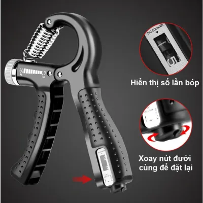 Kìm Bóp Tay Kìm Tập Cơ Tay Dụng Cụ Tập Gym Tại Nhà Điều Chỉnh Lực Có Đếm 5-60kg