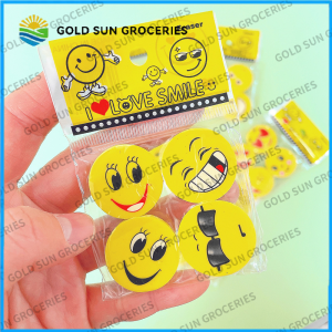 4pcs mini smiley eraser school supplies cute Emoji smiley face eraser student correction tape