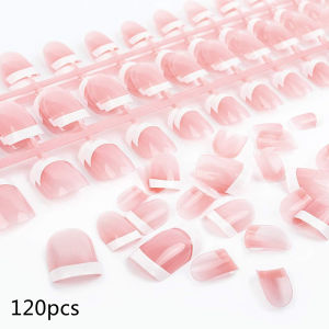 DECINIEE 120/240pcs Short Natural Nude White French Nail Tips Set False Fake NailsGel Press on Ultra Easy Wear for Home Office Wear