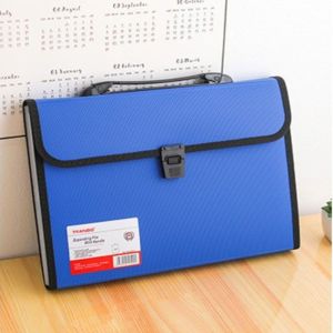 Expanding File Folder,Durable Portable Convenient with Handle and Exquisite Clasp Multi-Layer A4 Size 13 Pockets Accordian Expandable Large Capacity for Office School Document Organiser Storage Bag
