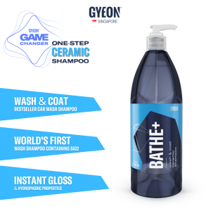 GYEON Q2M Bathe+ 1000ml-Innovative SiO2 Ceramic Hydrophobic Automotive Car Care Carwash Shampoo