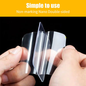 YESPERY 10Pcs Powerful Non-Mark Double Sided Tape Transparent Sticky Anti-Slip Nano Tape Photo Wall Auxiliary Fixed Waterproof Viscose Tape