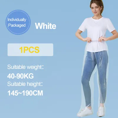 10/4/1PCS Disposable Rain Pants Waterproof Thickened Lengthened Reuse Pants Raincoat Unisex Portable Pack Foot Rain Pants Motorcycle Kapote Pants Only Makapal Anti-rainstorm Wear-resistant Outdoor Rafting Hiking Camping Waterproof Clear Raincoat