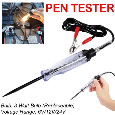 Universal Auto Car Truck Motorcycle Circuit Voltage DC Automotive Shipping 6V-24V Tester Tester Test WHITE