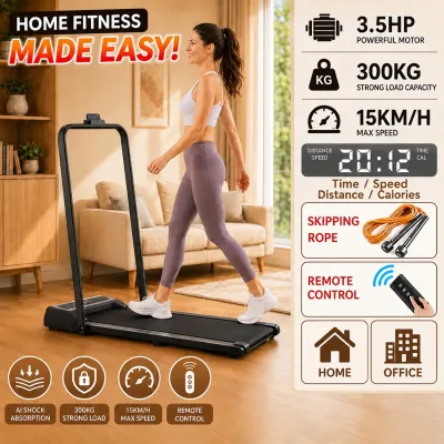 3.5HP Electric Treadmill with Massage and Bluetooth Multi functional 1-15KM/H Foldable Treadmill Electric Treadmill with Armrests Walking Pad 3.5HP Multi-Program Folding Treadmill