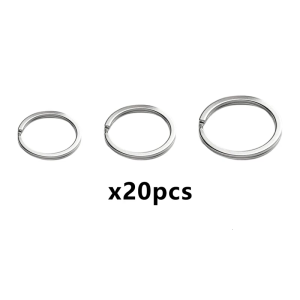 Round Keychains Rings Split Key Rings Silver for Home Car Office Keys Keychain Making Supplies Keys Attachment 20/25/30mm