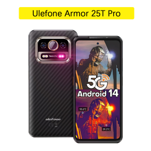 Ulefone Armor 25T Pro 5G Rugged Smartphones 6GB+256GB 6.78Inch Thermal Image Android 14 Mobile Phone 6500mAh 33W Fast Charge NFC