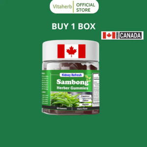 Sambong Kidney Cleanser Gummies Canada – Detox Kidney Reduce Nocturia & Kidney Stones (60 gummies)