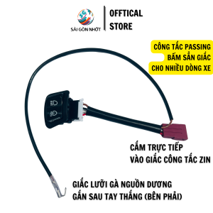 CÔNG TẮC PASSING SH BẤM SẲN GIẮC Nháy Đèn Pha Xe Wave Blade Wave Alpha RSX Vision AB Future Lead SH Mode