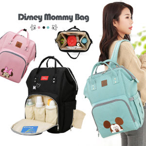 Disney Mommy Bag Mickey Diaper Bag Backpack Baby Travel Storage Waterproof Bottle Insulation Large Capacity Cartoon Backpack | Cute Baby