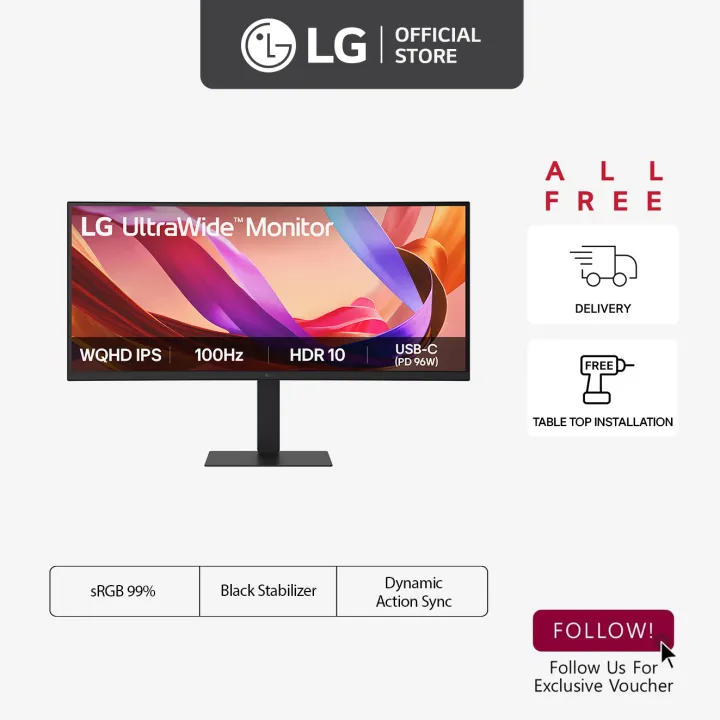 [Pre-Order] LG 34U650A 34" UltraWide™️ IPS Curved Display Monitor ...
