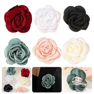 เข็มกลัดแฟชั่นเสื้อแฟชั่นสุดหรูเข็มกลัดติดหัวเข็มขัดผ้ารูปดอกไม้สำหรับเข็มกลัดสำหรับผู้หญิง