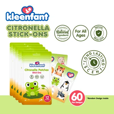 Kleenfant Citronella Stick-On Patches Non-Sticky Hypoallergenic Bigger Packs