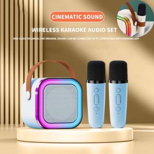 K12 Mini Karaoke Wireless Audio Speaker Bluetooth Microphone Portable Home KTV With 1 Microphone 蓝牙音箱KTV