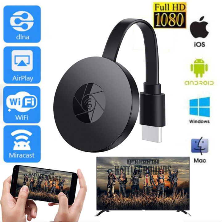 Chromecast 1080P Wireless HDMI Dongle Display Receiver Wireless TV Screen Mirror Display TV Cast Display For iOS Android Chrome Google Home