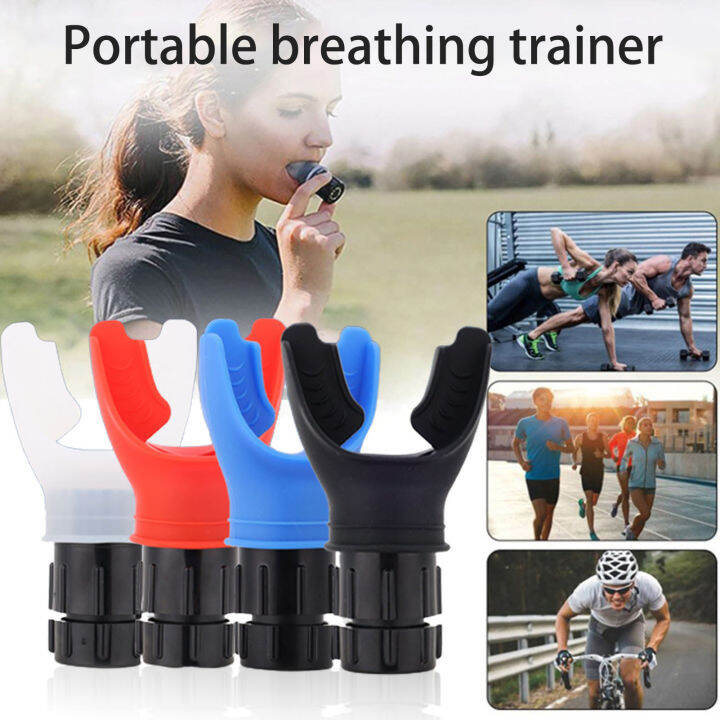 Portable Breathing Trainer Adjustable Resistance Breathing Device 