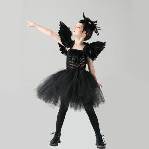 Halloween kid Black Swan/Pirate/Magic Wizard/Zombie/Vampire/Devil Role Playing Girl Makeup Ball Carnival Party cosplay Tutu ders